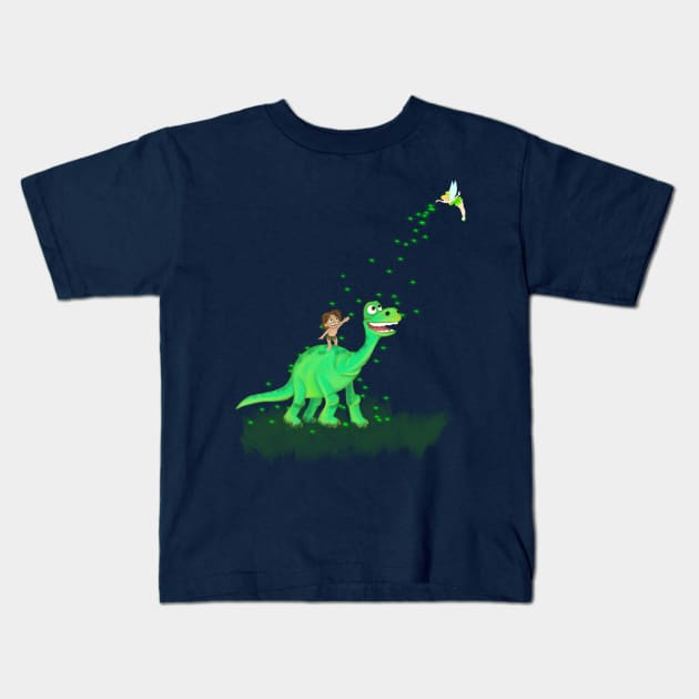 Arlo, Spot, and a Pixie Kids T-Shirt by KataMartArt